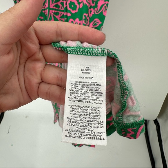 BODEN Women's Placement Print Jersey Dress Green Mosaic Terrace Size 10 - Picture 7 of 7